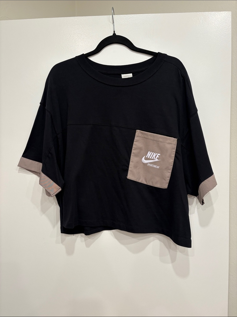 Nike Plus Black Cropped Tee - 1X - NWT
